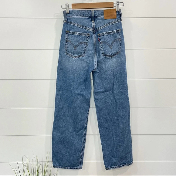Levi's Ribcage Straight Ankle Jeans 24 - Picture 10 of 14